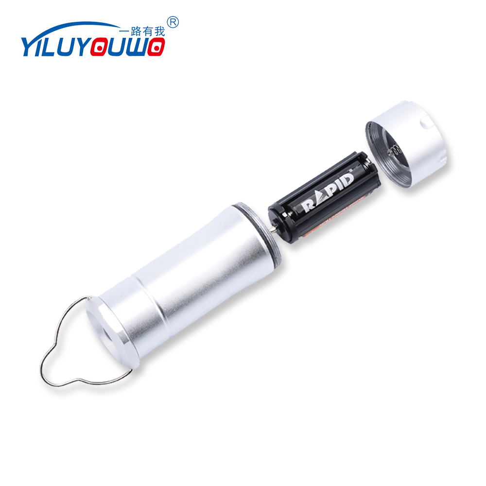 Hot Sale China Suppliers Promotional Product Gift Aluminum Battery Flashlight Torch LED Camping Light With Hook For Camping