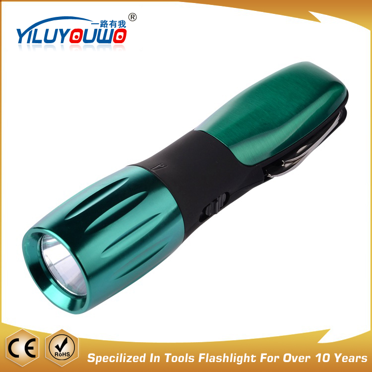 Hot Sale China 6 In 1 Mini Aluminum Head Multifunction Tools LED Torch Flashlight With Battery Powered