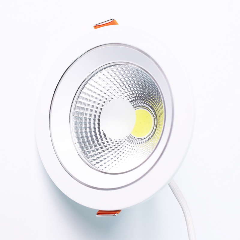 Die-cast LED downlight 5w12W anti-fog and anti-glare COB baking white hole light