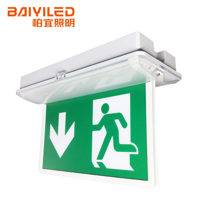 Automatic Led Safety Symbol Warranty Exit Sign In Emergency Light With Ce