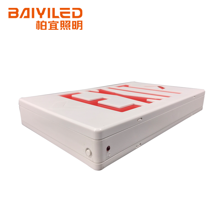 Red Emergency Light Battery Backup Acrylic Plate Hanging Double Sided Rechargeable Led Exit Sign