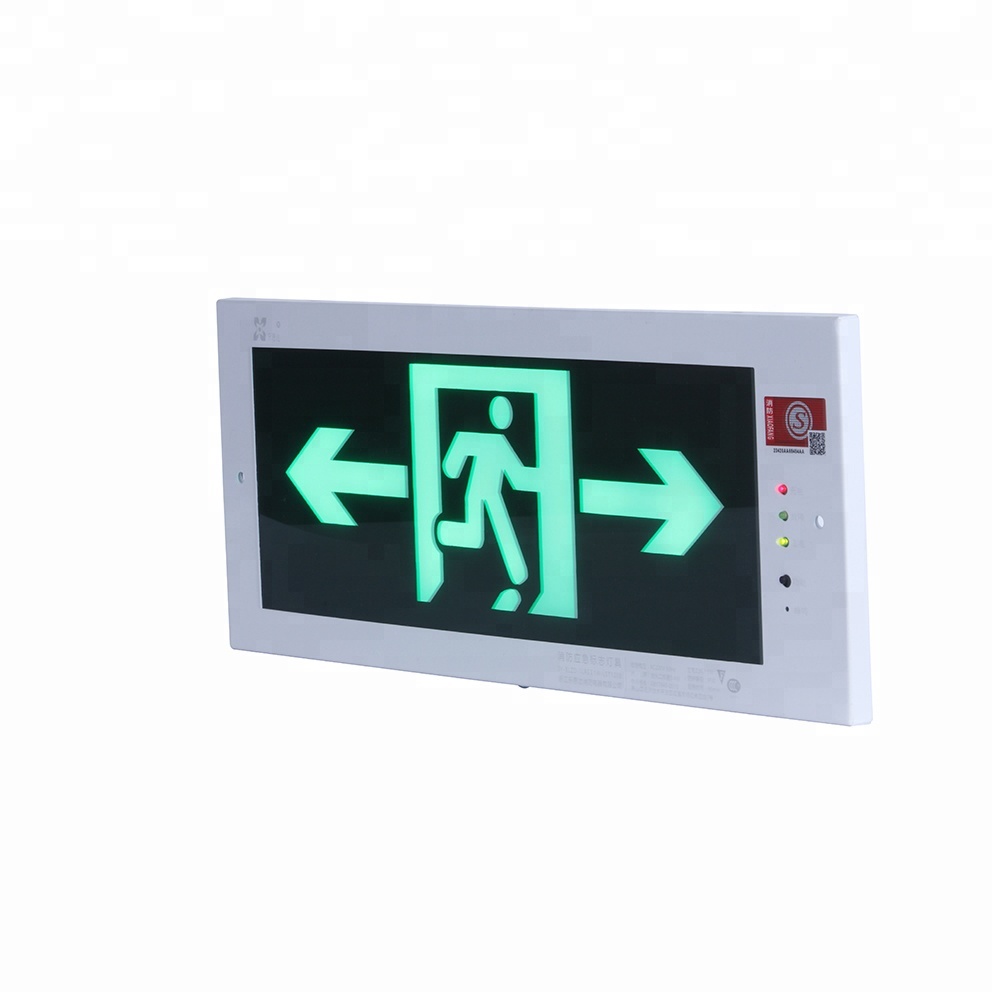 Self luminous emergency warning lights exit sign for plaza