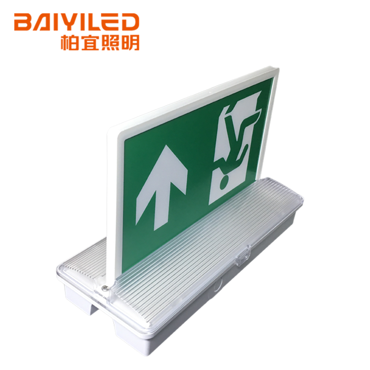 Left Arrow Double Sided Led Emergency Light Viewing Distance Embossed Aluminum Exit Sign