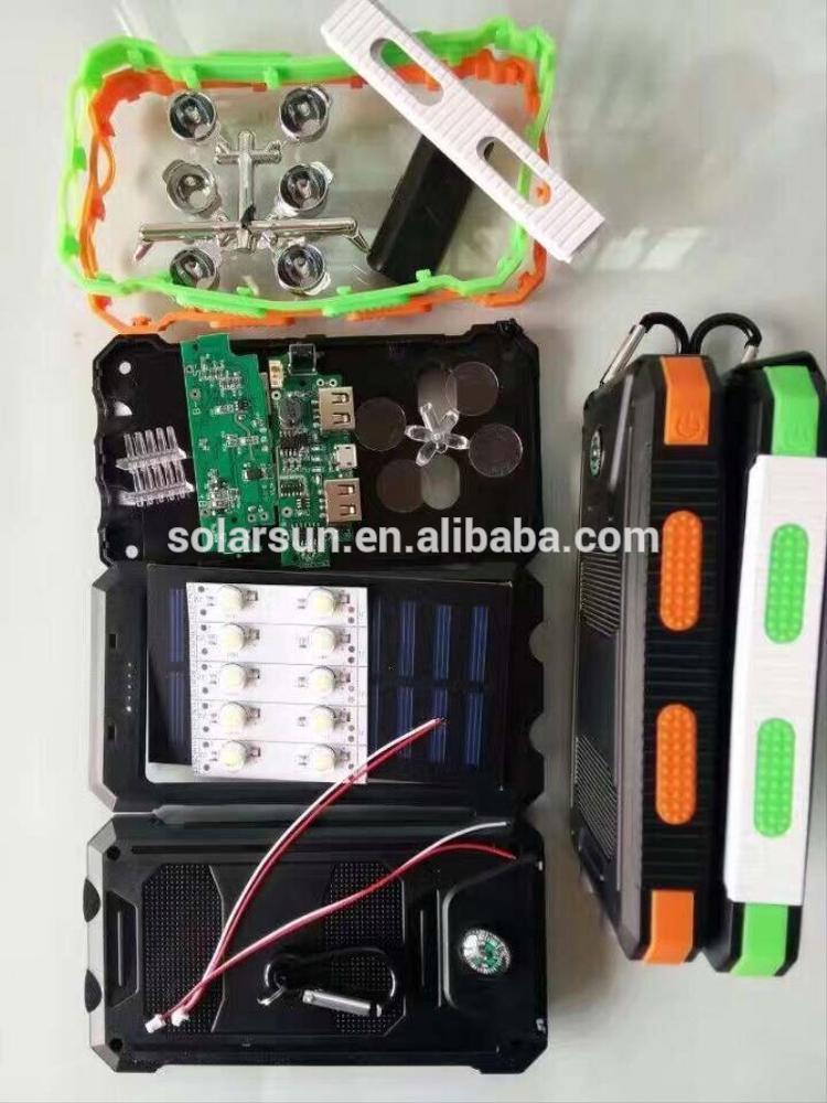 Dual USB Solor Charger 8000mAh Solar Power Bank Waterproof for iPhone for iPad for Android Phone