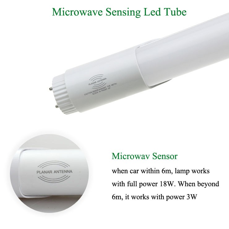 Residential microwave sensor led 1.2m 4tube t8 fixture