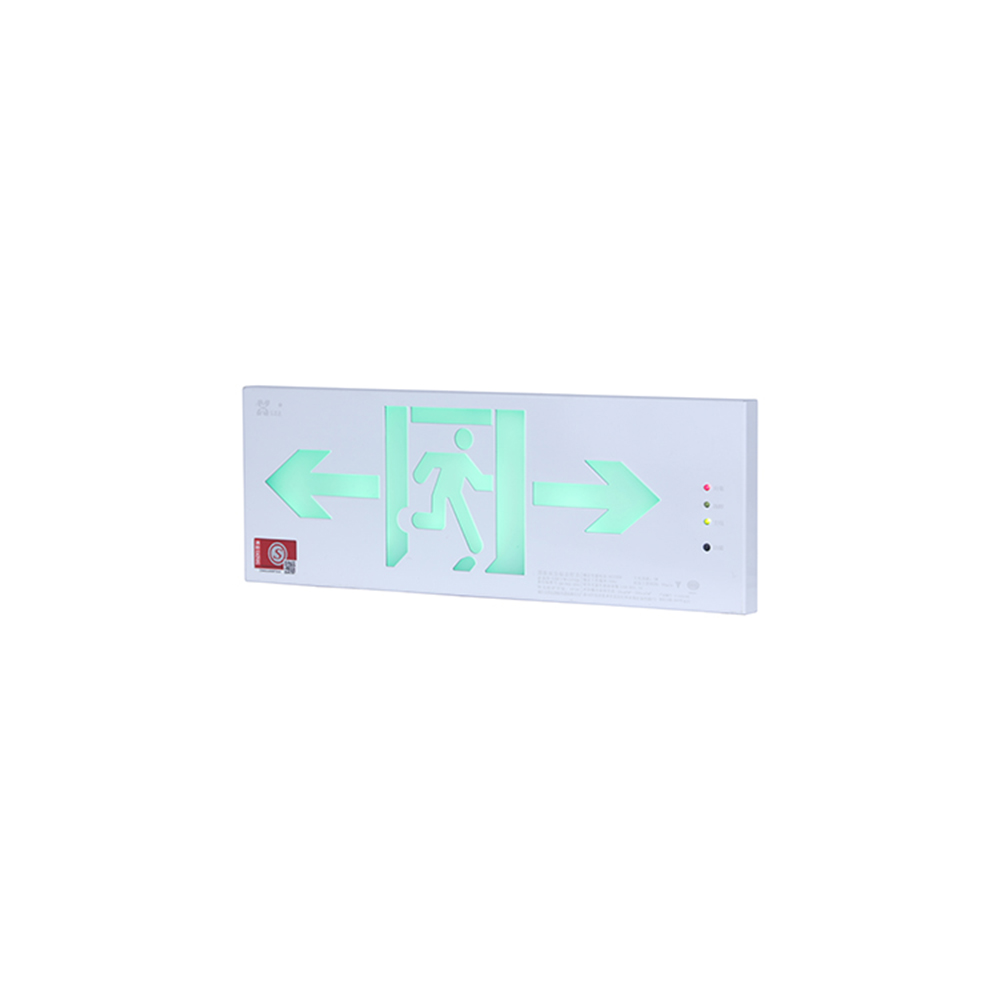 Exit sign green led emergency light with battery