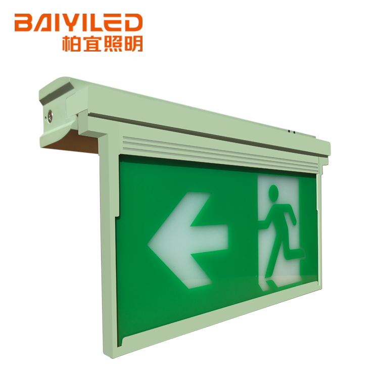 Acrylic Emergency Light Sign Exit Earthquake Led Recessed Lighting