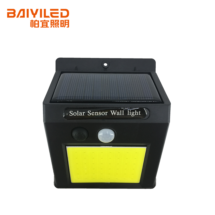 Light Led Garden Gate Wall Solar Lamp With Motion Sensor