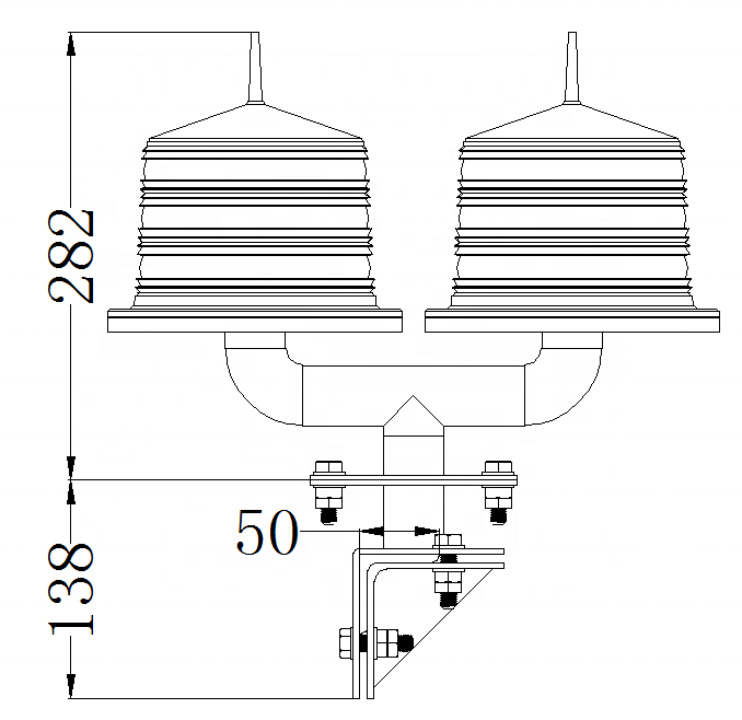 ICAO type A GS-LS/T double solar powered towel Aviation obstruction Light