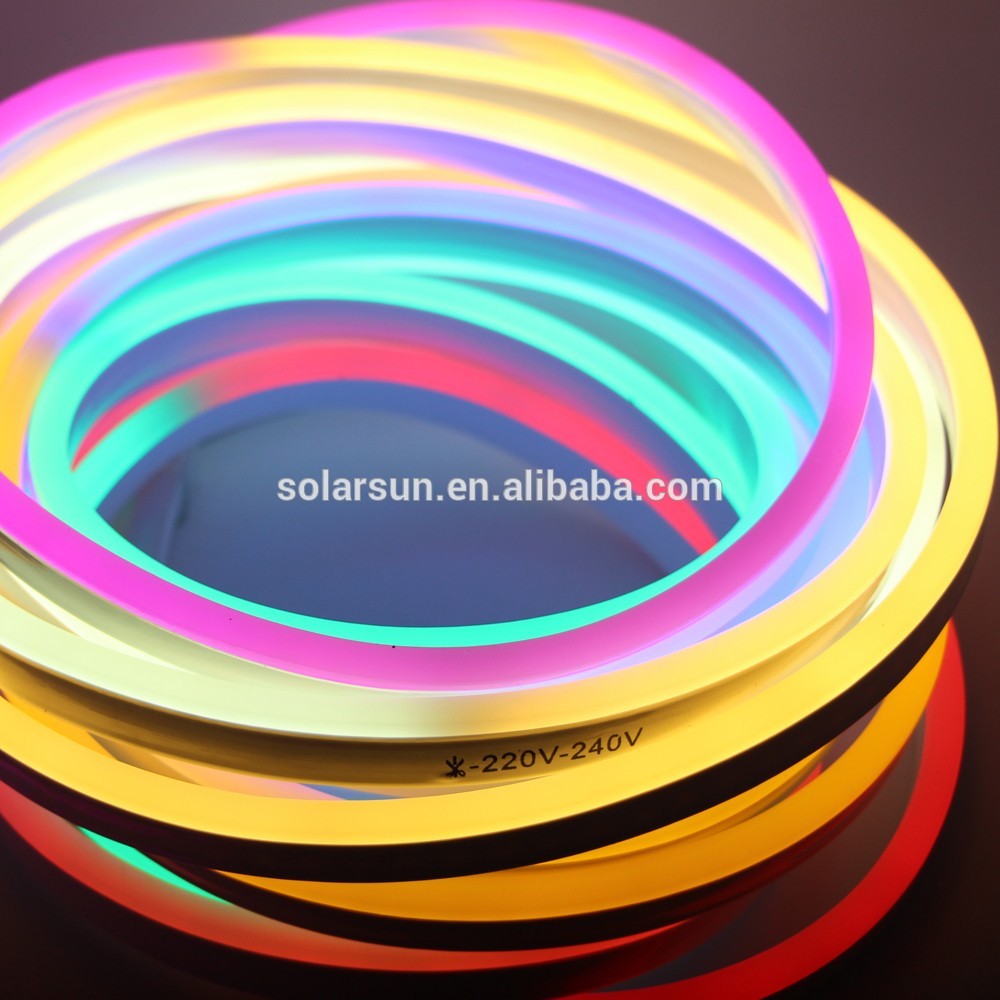 flexible neon 5050 3014 2835 waterproof RGB 14.4W 12V 220V led strip light