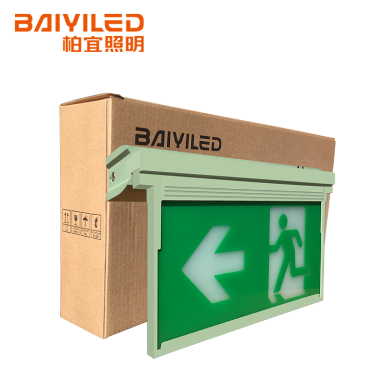 Battery Operated Light Backup Fire Double Side Hanging Type Led Anti-Explosion Exit Sign