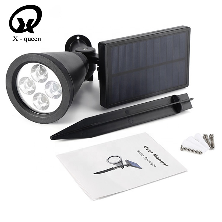 New Upgrade Solar LED Garden Light with Battery Waterproof IP65 ABS Outdoor High Brightness Solar Spot lighting Wholesale 2019