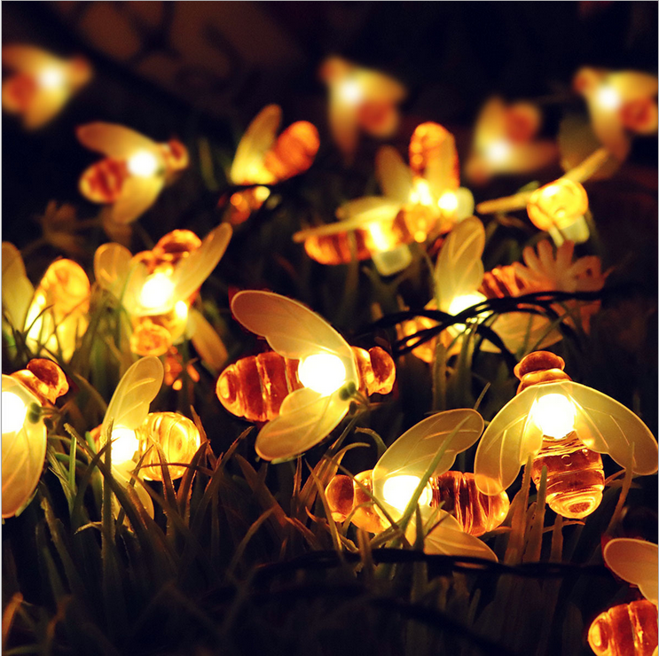 Solar 30led bee light string LED water drop light bubble ball solar decoration light holiday lantern