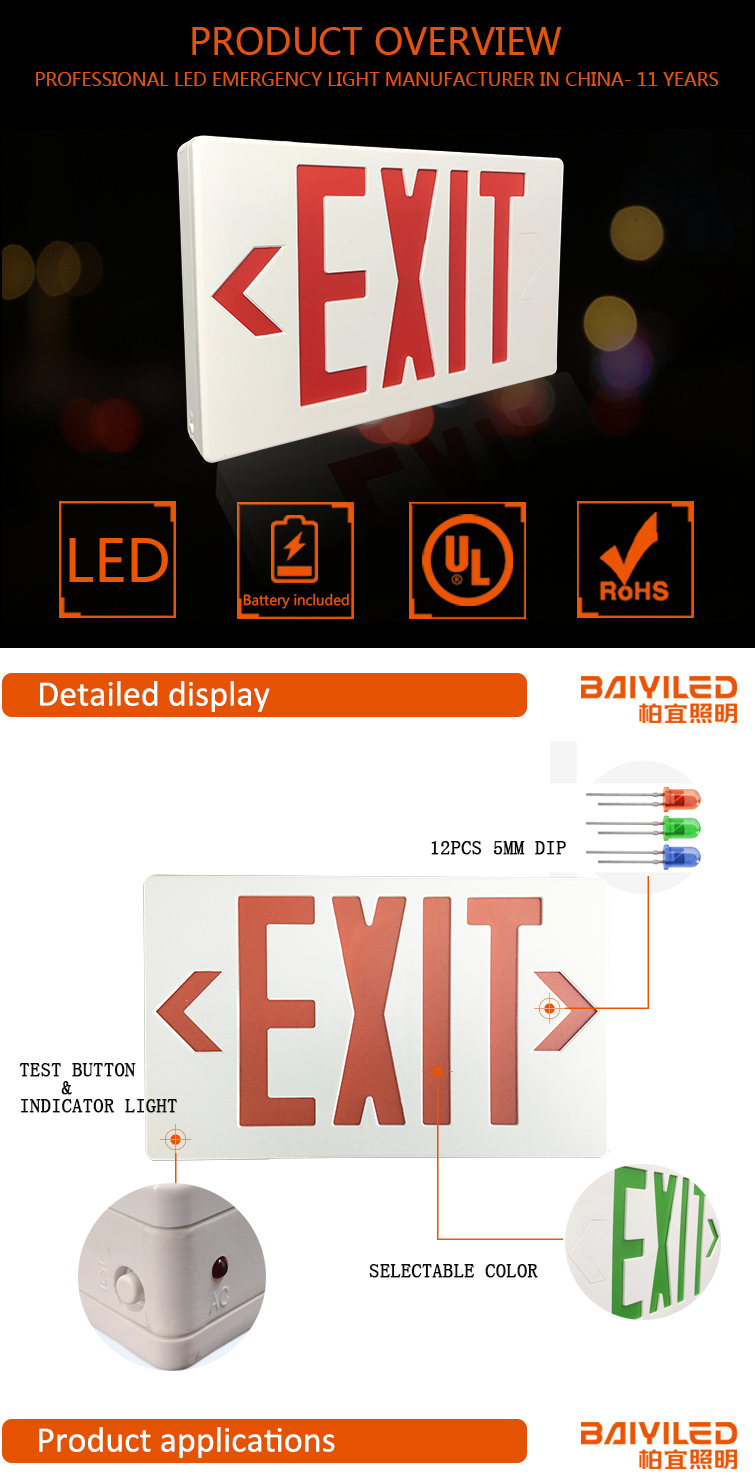 Battery Powered Led Running Man Amazon Exit Sign Warehouse