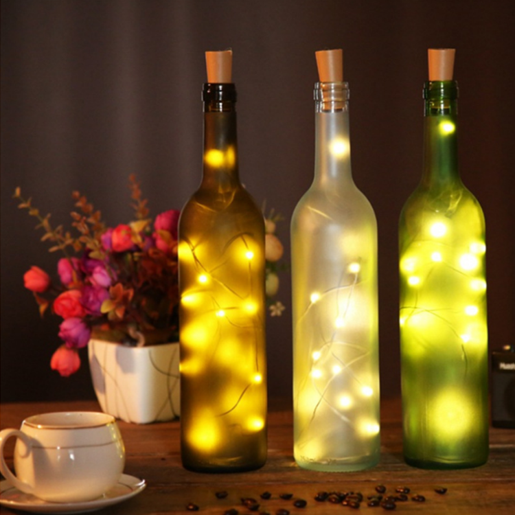 2019 Hot Sale Wholesale Stopper For Glass Craft Wine Up Glass Bottle Light