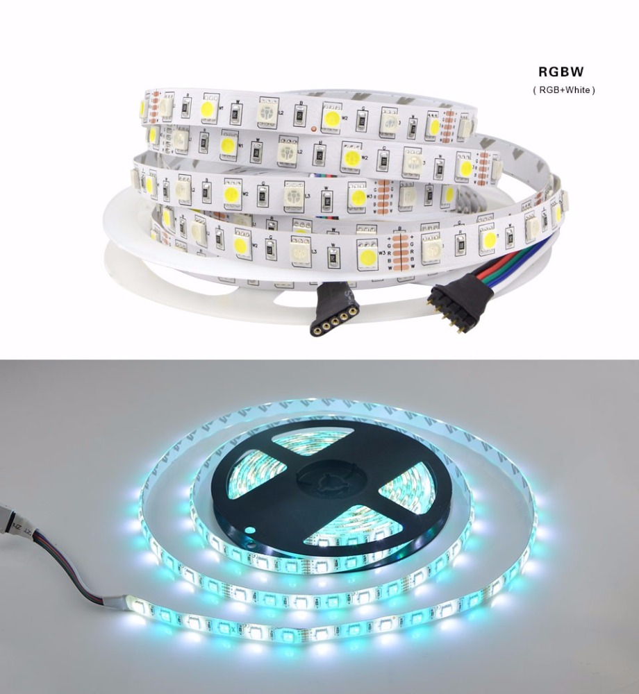 4 in 1 RGBW LED Strip 5050 Flexible RGB+White RGB+Warm White Light DC12V 24V 5050 RGBW Led Strip