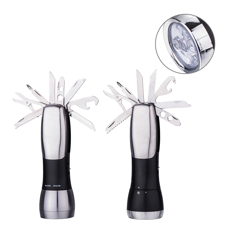 New 8-in-1 Multi Tools Lamp Light 4+1 LED Multi-tools Flashlight