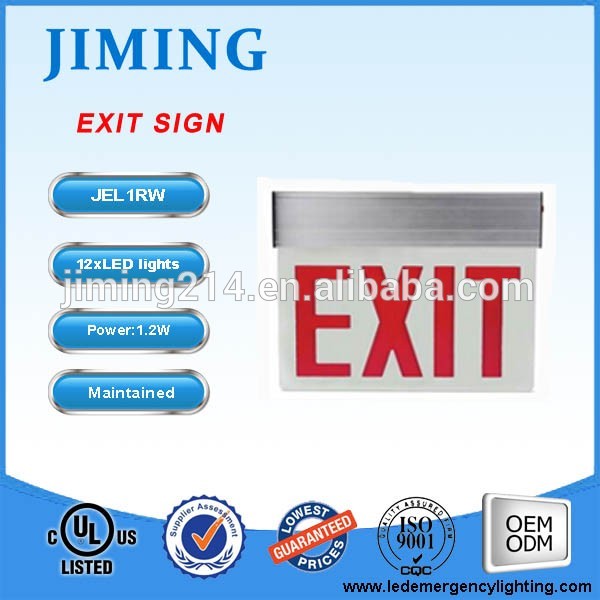 UL/cUL Listed LED acrylic fire exit sign Acrylic Fire Exit Sign  exit sign battery pack