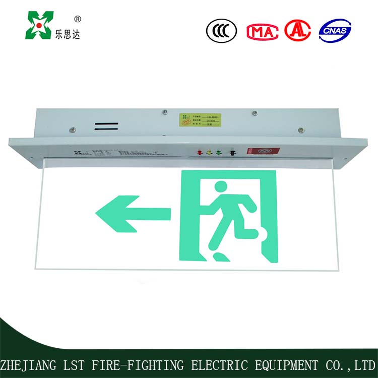 Modern design glass refracting led emergency exit sign light