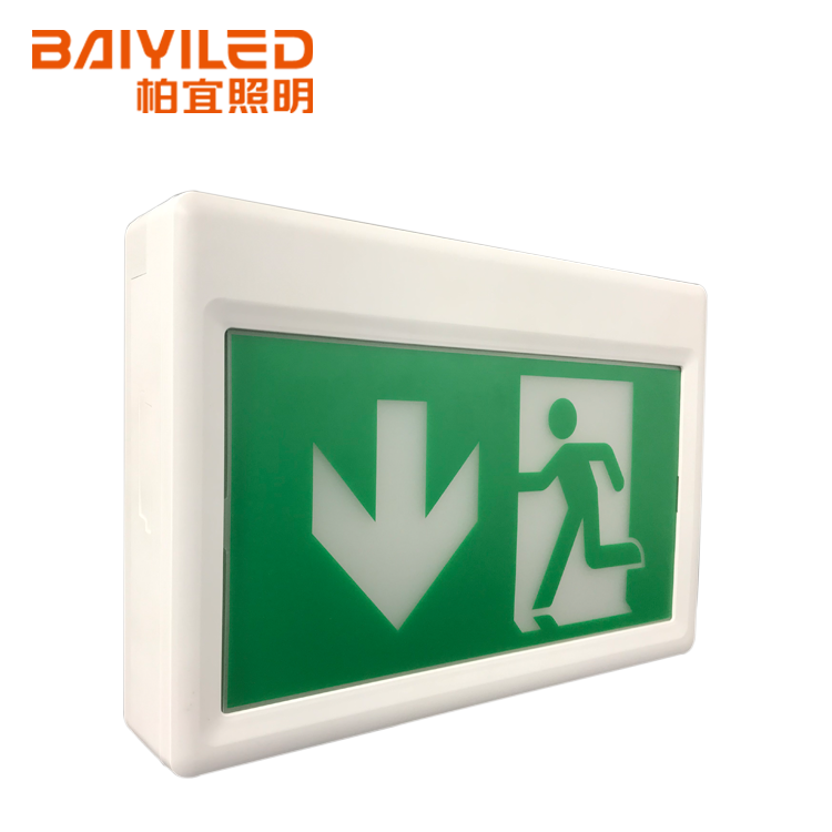 Battery Backup Red Outdoor Silk Screen Printed Luminescent Exit Sign for sale
