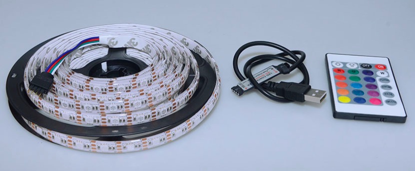 USB connector 5v RGB led strip kit TV back lighting5050 rgb led strips usb wire length 1.5m tv led light strip