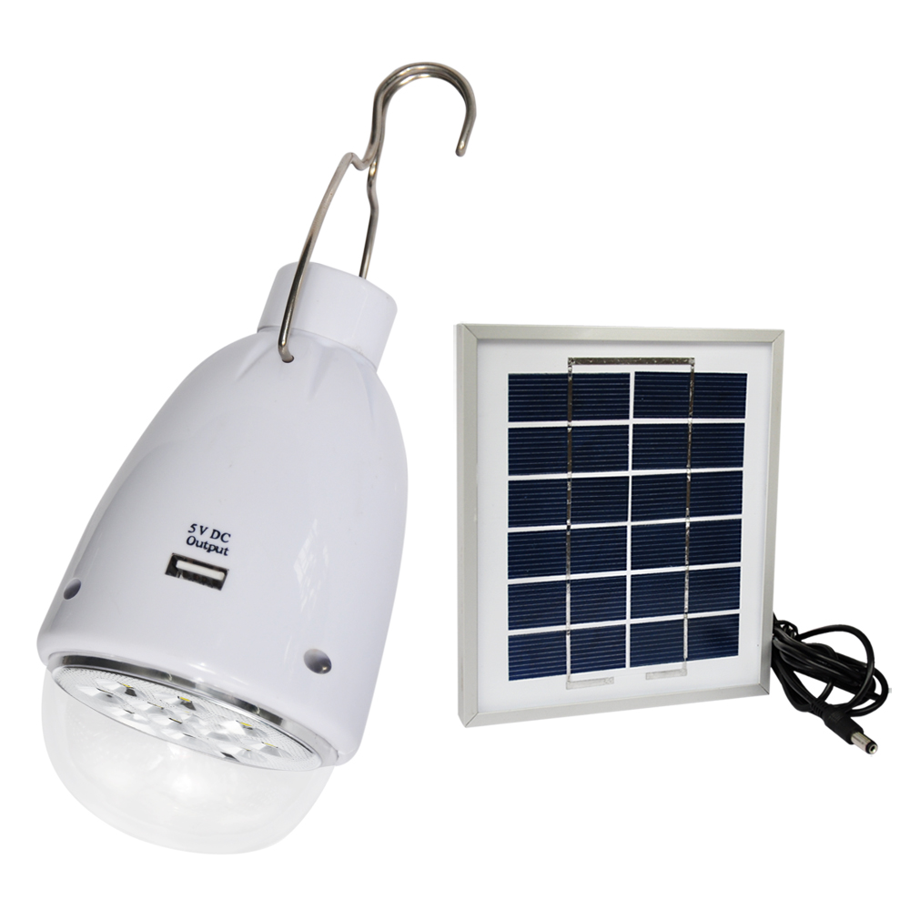 2000mah lithium ion battery solar emergency light with usb output