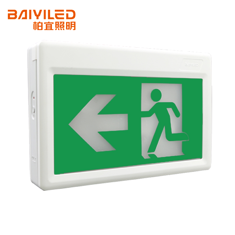 BAIYI OEM/ODM  SMD2835 IP20 CE UL certificate  Emergency Exit Sign Lights