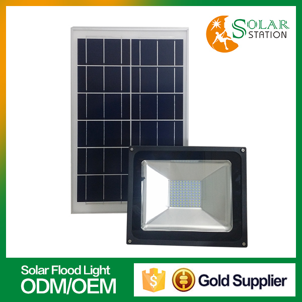 High lumen outdoor rechargeable integrated solar 30w ip66 flood light