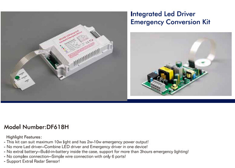 Integrated LED Driver Emergency Conversion Kit max 10w for Emergency Lighting