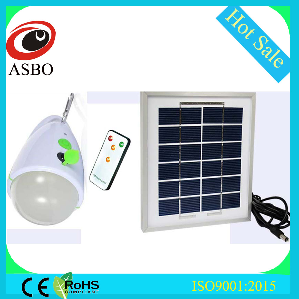 6V 1W LED rechargeable solar lamp lantern with 6 levels brightness