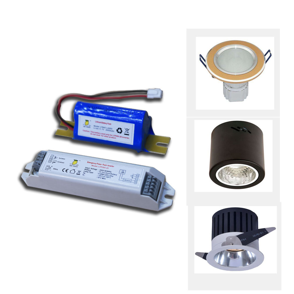 led emergency power pack for 5-20W led emergency light ceiling mounted downlight