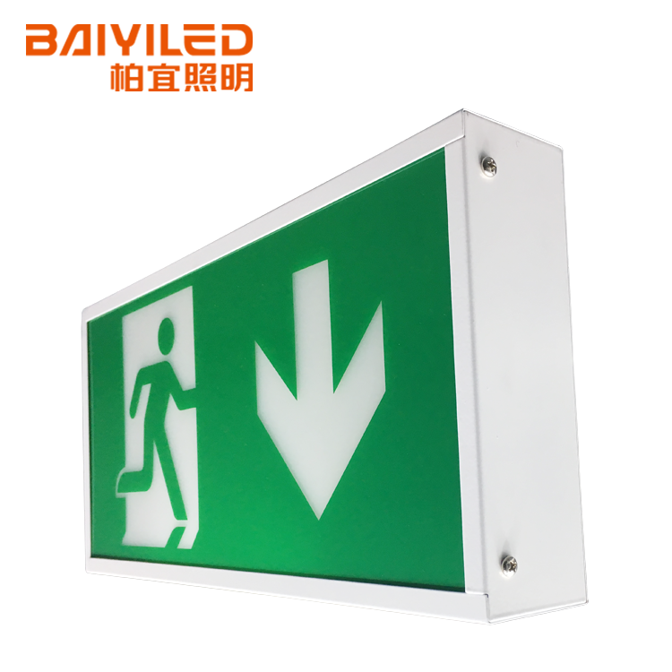 2w Led Battery 4w Emergency Anti-fire Acrylic Exit Sign