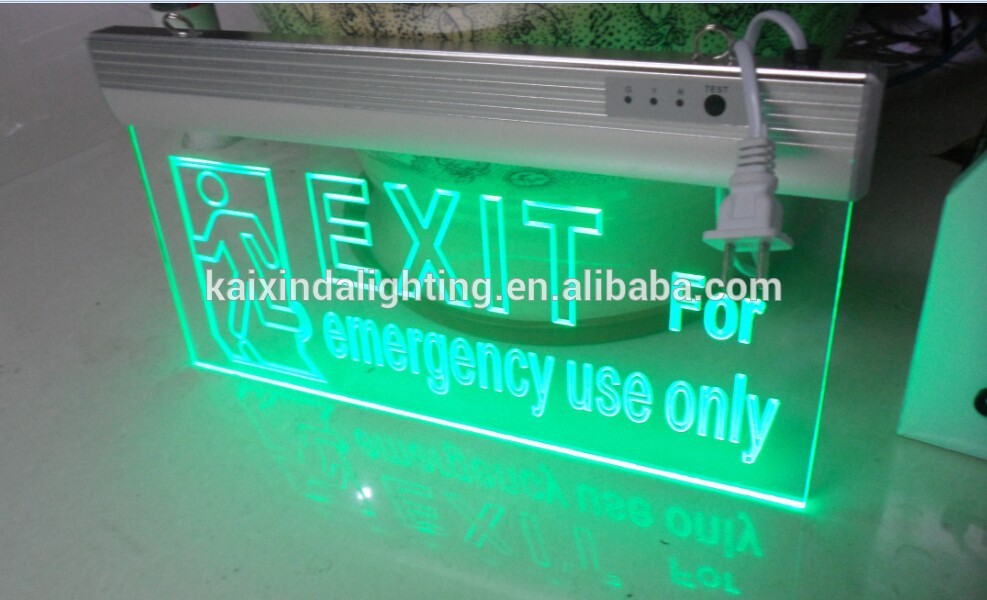 LED Exit Sign IP33 Emergency light CE RoHS 2 Years Warranty Acrylic Emergency LED Exit light