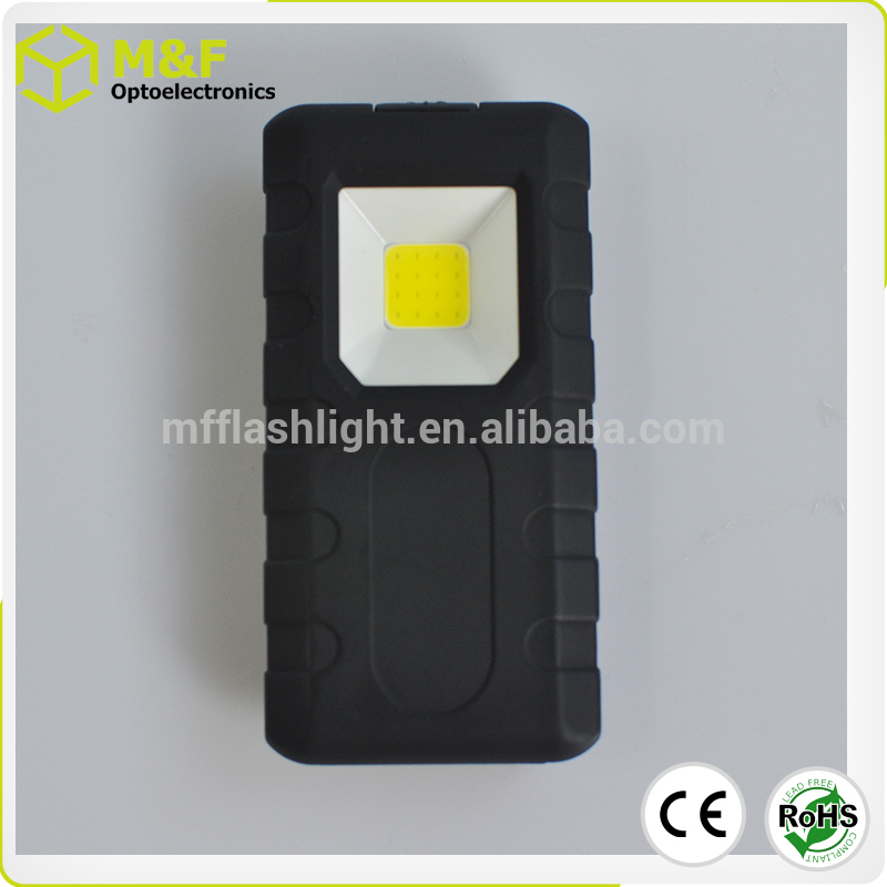 New Product 3W COB Led Operated By 3*AAA Battery With Magnetics Work Lamp