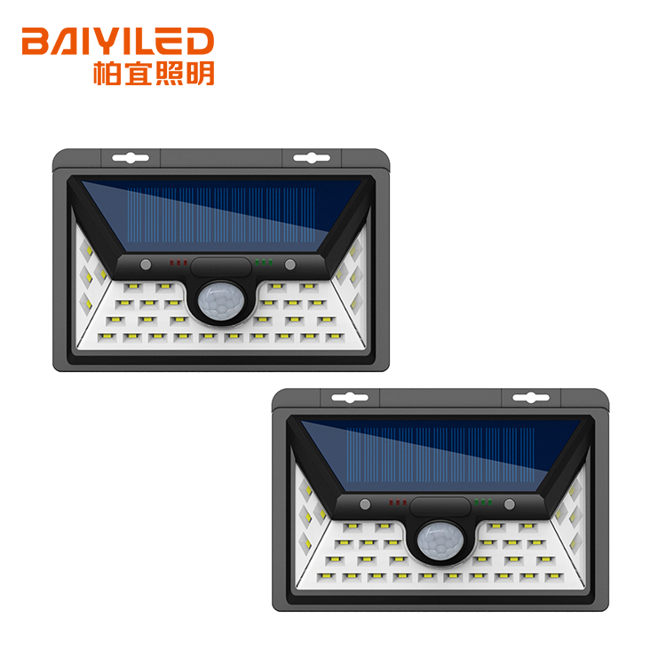 Indoor Lamp Outdoor Wall Mount Sensor Garden 46 Led Solar Light