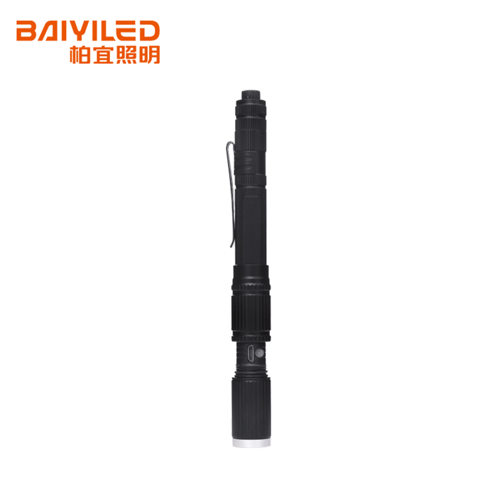 Gift Wall Mounted Emergency Rechargeable Bailong Aluminium Alloy High Power Aluminum Flashlight