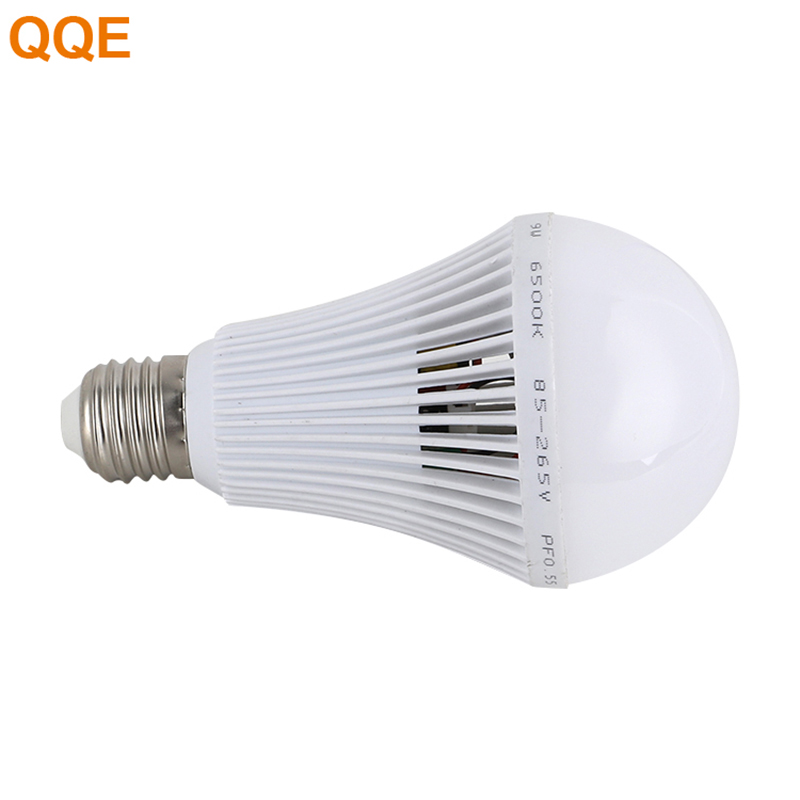 Factory price intelligent 9w 12w intelligent ac dc rechargeable led emergency light bulb