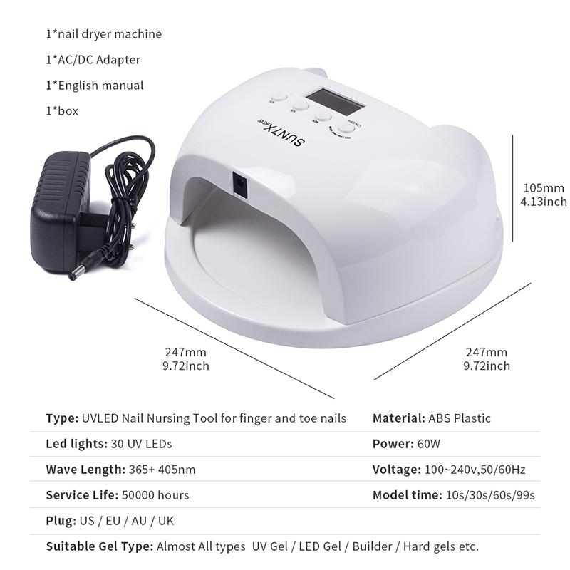 Spot sales  cordless electric uv  led 36 w nails lamp