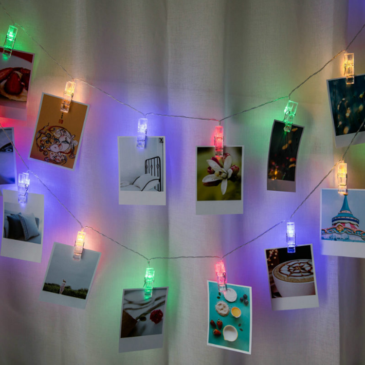 Photo Clips String Lights Battery Powered Outdoor Led Christmas Solar String Light