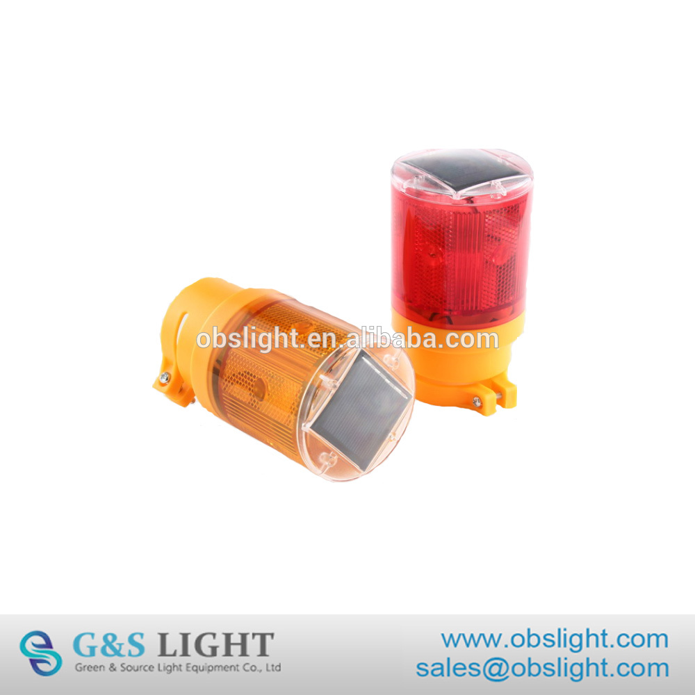 LED Solar Warning Light Flashing Red Traffic Indicator Light Barricade Lights