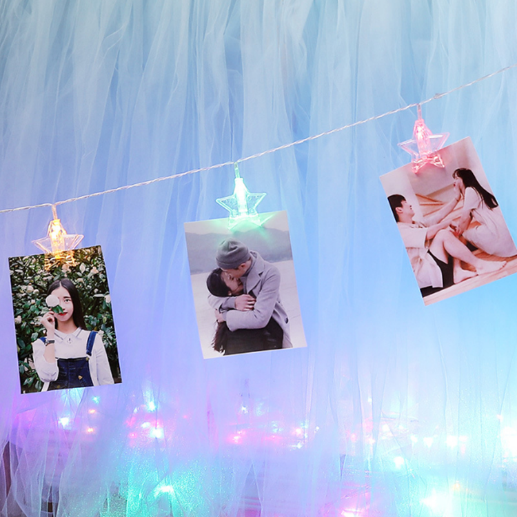 Photo Clips String Lights Battery Powered Led Fairy Outdoor Paper Black 12mm Rgb Pixel 200 Solar M5 String Light