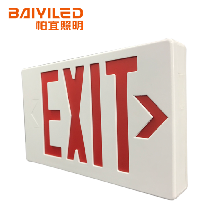 Emergency Fire Light Luminous Ceiling Mount Double Side Led Exit Sign With