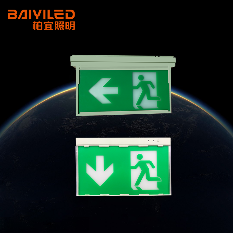 Customize Emergency Led Illuminated Safty Customized Evacuation Direction Exit Sign