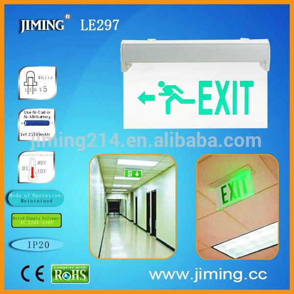 CHINA BEST iemergencylight.com Manufacturer Emergency Light LED Exit Sign 11 LED exit light-LE296 Aluminum body 161301125Z