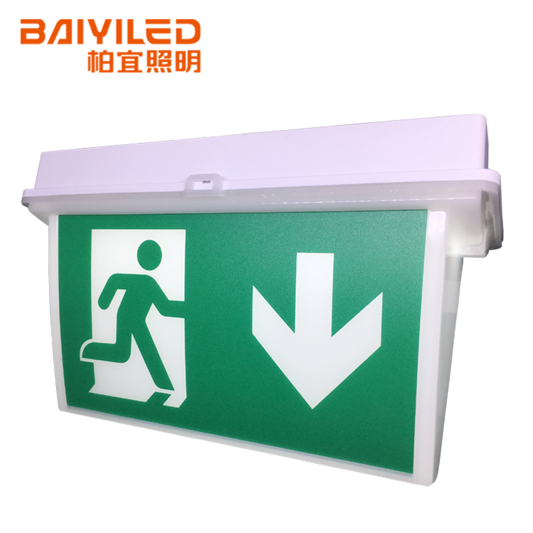 Led Emergency Double Sided 1.7W Red 2 120/277V Battery Powered Fire Exit Sign