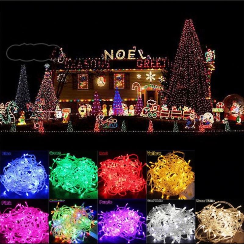 Garden Led String Lights Cooper Wire Lights G40 3W Warm White/RGB E12 Bulb Decorative and Holiday Lighting