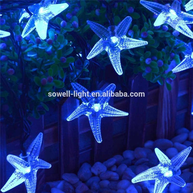 Holiday living decorations waterproof rgb 30 led solar starry string lights