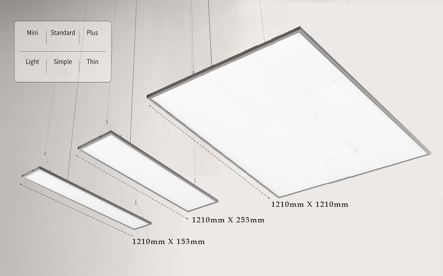 Custom Size Led Light Flat Round Triangle shape led panel light