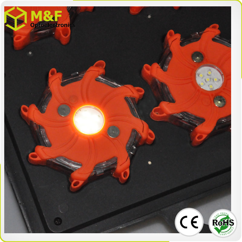 16 Red Led Magnetic Roadway Safety led Traffic Warning Light Supplier