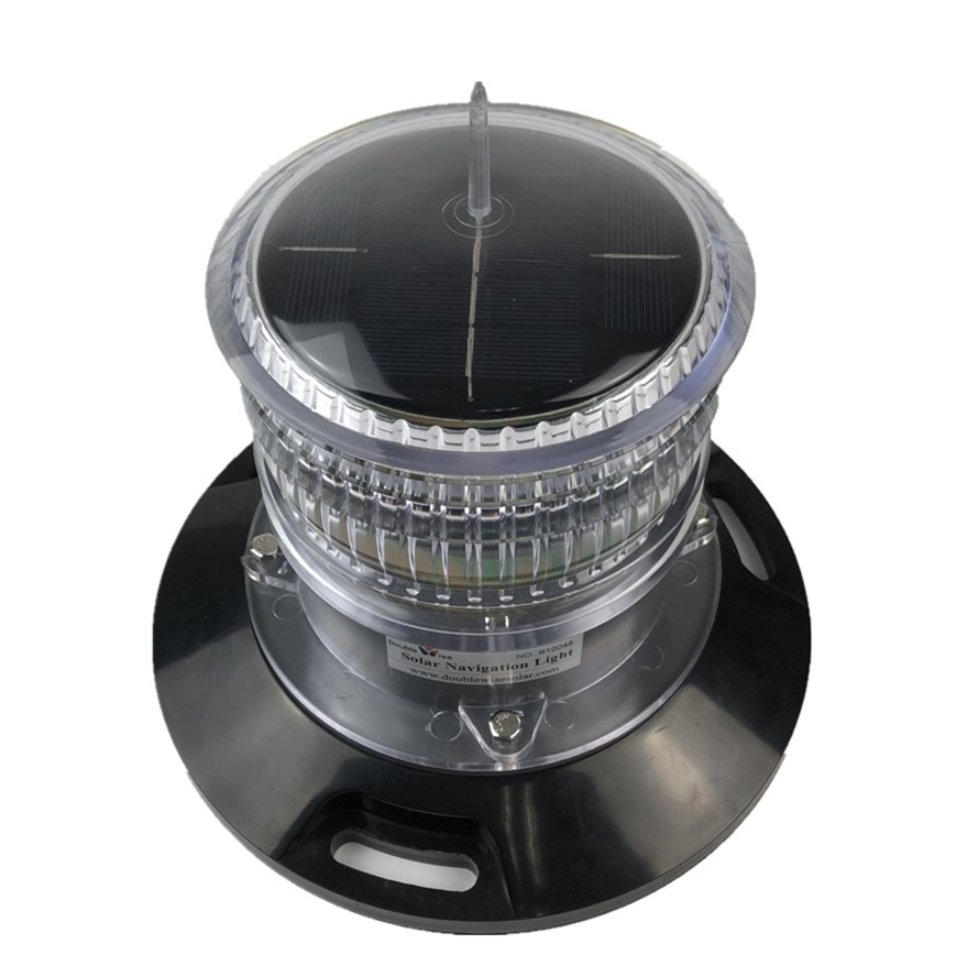 Doublewise Solar-Power LED Marine Barge Signal Navigation Light